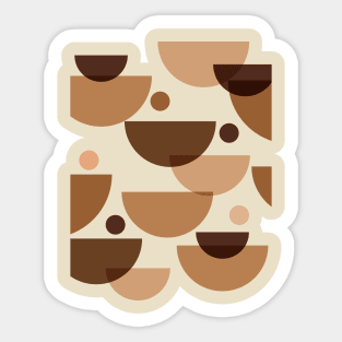 Coffee Love Mid Century Abstract Mix Sticker